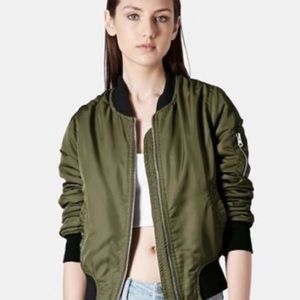 zara olive bomber jacket
